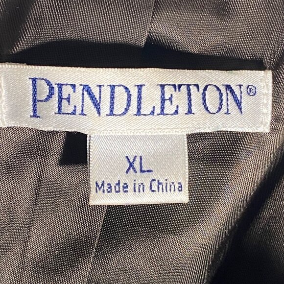 Pendleton Leather Jacket buttery soft XL dark chocolate brown Quilted Design Zip - Picture 4 of 10